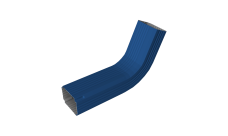 Колено трубы гофрированное Vortex Lite 76х102мм PE RAL 5002 ультрамариново-синий