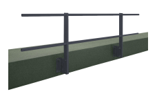 Ограждение кровельное для парапета с боковым креплением 2,0х0,6м RAL 7024 мокрый асфальт