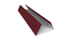 Планка стыковочная составная нижняя Экобрус Grand Line 0,45 Drap TX RAL 3005 красное вино (2м)