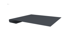 Планка завершающая Grand Line 0,4 PE-Double с пленкой RAL 7024 мокрый асфальт (2м)