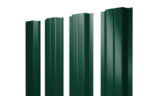 Штакетник П-образный A с прямым резом 0,45 Drap TX RAL 6005 зеленый мох