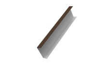 Декоративная накладка на столб универсальная 60х60 для забора жалюзи Grand Line 0,7 PE RAL 8017 шоколад (2м)