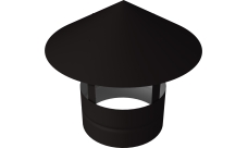 Дымник на трубу круглый d300 0,5 Satin с пленкой RR 32 темно-коричневый