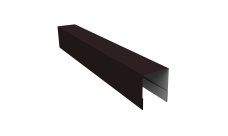 Планка боковая для забора из сайдинга (Квадро брус, Вертикаль) 0,45 PE RAL 9005 черный (2м)