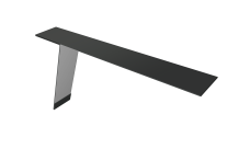 Планка карнизная фальц 130х80 Grand Line 0,5 Satin Matt TX RAL 7016 антрацитово-серый (2м)