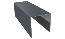 Планка П-образная заборная 20 0,5 PurPro с пленкой RAL 7024 мокрый асфальт (2м)