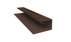 Планка П-образная завершающая сложная Корабельная Доска Grand Line 0,45 Print Elite Antique Wood TwinColor (2м)