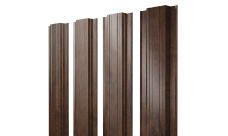 Штакетник Прямоугольный с прямым резом Grand Line 0,45 Print Elite Antique Wood TwinColor