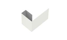 Финишный профиль фибросайдинга Grand Line 0,5 Satin с пленкой RAL 9003 сигнальный белый (2м)