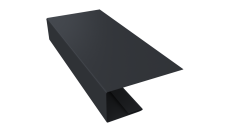 J-Профиль 18мм 0,45 Drap-double TX RAL 7024 мокрый асфальт (2м)