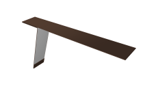 Планка карнизная фальц 130х80 0,5 Satin с пленкой RAL 8017 шоколад (3м)