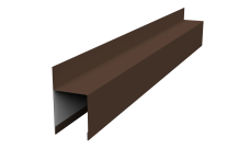 Планка опорная составная внешняя для забора жалюзи Palermo Grand Line 0,5 Atlas X RAL 8017 шоколад (2,5м)