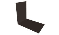 Планка снегозадержания усиливающая 0,5 Velur X RR 32 темно-коричневый (2м)