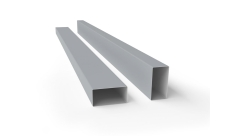 Труба 40х20х2,0х3000 Colority Black металл неоцинкованный с полимерным покрытием RAL 7040 GL