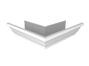 Угол желоба внешний Vortex Lite 130мм RAL 9003 сигнальный белый