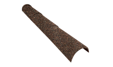 Комплект коньков полукруглых тройных для композитной черепицы Grand Line брауни 1,16м (2шт)