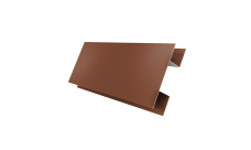 Планка H-образная стыковочная сложная 0,5 Satin Matt TX RAL 8004 терракота (3м)