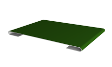 Планка стыковочная 0,45 PE с пленкой RAL 6002 лиственно-зеленый (2м)