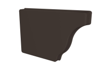 Заглушка желоба левая Vortex Lite 130мм RR 32 темно-коричневый