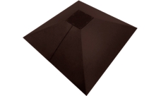 Колпак на столб под фонарь 390х390мм с отливом 0,45 PE с пленкой RAL 8017 шоколад