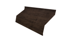 Ламель забора жалюзи Milan new gofr 0,45 Print Elite Antique Wood TwinColor