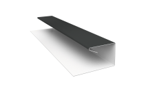 Планка П-образная завершающая сложная Корабельная Доска Grand Line 0,45 Drap TX RAL 7016 антрацитово-серый (2м)