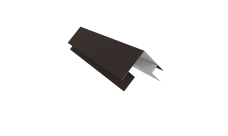 Планка угла внешнего сложная Кожуха сегментного 0,5 Rooftop Бархат RR 32 темно-коричневый (0,8м)