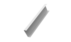 Декоративная накладка на столб универсальная 80х80 для забора жалюзи 0,7 PE RAL 9003 сигнальный белый (3м)