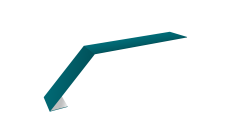 Планка карнизная для мягкой кровли 100х60 0,45 PE с пленкой RAL 5021 водная синь (2м)