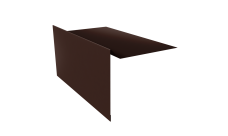 Планка ветровая для мягкой кровли 100х20х70 Grand Line 0,5 Velur X RAL 8017 шоколад (2м)