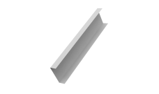 Декоративная накладка на столб универсальная 62х55 для забора жалюзи 0,45 PE-Double RAL 9003 сигнальный белый (2,5м)