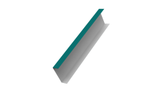 Декоративная накладка на столб универсальная 62х55 для забора жалюзи 0,45 PE RAL 5021 водная синь (2,5м)