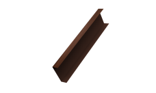 Декоративная накладка на столб универсальная 62х55 для забора жалюзи 0,45 Print Elite Choco Wood TwinColor (3м)