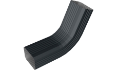 Колено стока гофрированное Vortex Lite Matt 76х102мм RAL 7016 антрацитово-серый
