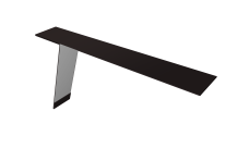 Планка карнизная фальц 130х80 Grand Line 0,5 PurLite матовый RAL 9005 черный (2м)