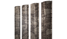 Штакетник Полукруглый Slim с прямым резом Grand Line 0,45 Print Elite King Stone TwinColor