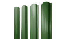 Штакетник Прямоугольный фигурный Grand Line 0,45 PE RAL 6002 лиственно-зеленый