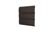 Софит металлический Grand Line без перфорации 0,45 PE-Double с пленкой RR 32 темно-коричневый