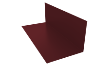 Планка примыкания 130х160мм 0,5 Satin с пленкой RAL 3005 красное вино (2м)