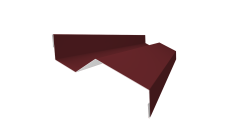 Планка примыкания внакладку 25х17х35х17 0,5 Satin Matt RAL 3005 красное вино (2м)