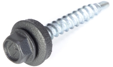 Саморез кровельный Daxmer 4,8х70 (100шт) сверло №1 RAL 7024 муар