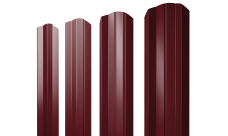 Штакетник М-образный A фигурный Grand Line 0,5 Satin Matt RAL 3005 красное вино