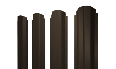 Штакетник П-образный A фигурный Grand Line 0,5 Satin Matt RR 32 темно-коричневый