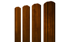 Штакетник Twin фигурный Grand Line 0,45 Print-Double Premium Golden Wood Intense F