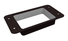 Воронка врезная прямоугольная Vortex Lite Matt RAL 9005 черный