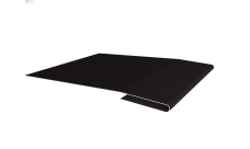 Планка начальная 0,45 PE-Double с пленкой RAL 9005 черный (2м)