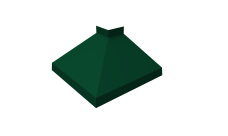 Угол отлива внешний 200 0,45 Drap TX с пленкой RAL 6005 зеленый мох