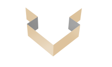 Угол внешний симметричный фибросайдинга Grand Line 0,5 Satin с пленкой RAL 1015 светлая слоновая кость (2м)