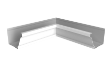 Угол желоба со сварным швом внутренний Vortex Lite 130мм RAL 9003 сигнальный белый