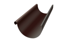 Желоб полукруглый Grand Line PE матовый 125 мм 3 м RAL 8017 шоколад